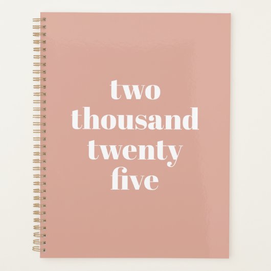 Moderne Typografie staubrosa, benutzerdefinierter  Planer (Vorderseite)