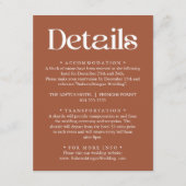 Moderne Typografie Terracotta Hochzeitsskizzen Begleitkarte (Vorderseite)