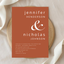 Moderne Typografie Terracotta Wedding