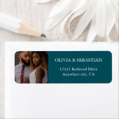 Moderne Typografie Tiefe Rücksendeadresse Aquamari (Insitu)