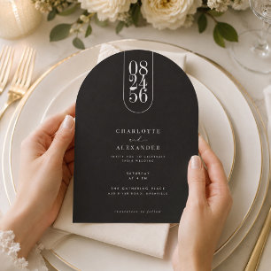 Moderne Typografie Tor Hochzeit Einladung