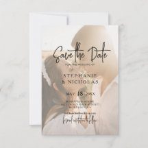 Moderne Typografie Transparentes Foto Hochzeit