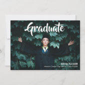 Moderne Typografie Trendy Boys Foto Abschluss Ankündigung (Vorderseite)