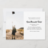 Moderne Typografie Trendy Boys Foto Abschluss Ankündigung (Rückseite)