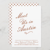 Moderne Typografie trifft uns| Hochzeit Speichern Einladung (Vorne/Hinten)