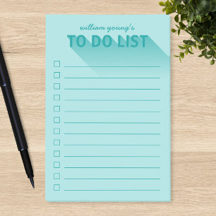 Moderne Typografie Türkis To-Do-Liste Post-it Klebezettel