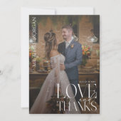 Moderne Typografie Überlagern von Text und Foto |  Dankeskarte (Vorderseite)