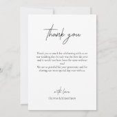 Moderne Typografie Überlagern von Text und Foto |  Dankeskarte (Rückseite)