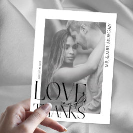 Moderne Typografie Überlagern von Text und Foto | Dankeskarte