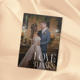 Moderne Typografie Überlagern von Text und Foto |  Dankeskarte