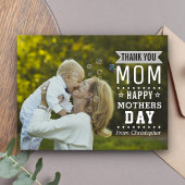 Moderne Typografie überlagert Happy Mother Day Fot Postkarte