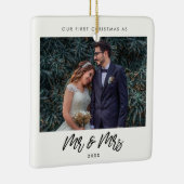 Moderne Typografie Unsere ersten Weihnachten als M Keramikornament (Rechts)
