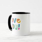 Moderne Typografie Valentinstag Liebe Sie Tasse (Vorderseite Links)