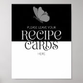 Moderne Typografie verlasse hier Ihre Rezeptkarte Poster (Vorne)