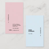 Moderne Typografie-vertikale PastellVisitenkarte Visitenkarte (Vorne/Hinten)