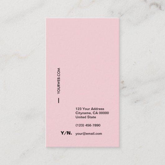 Moderne Typografie-vertikale PastellVisitenkarte Visitenkarte (Vorderseite)