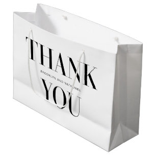 Moderne Typografie: Vielen Dank für Ihr Geschenk Große Geschenktüte