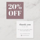 Moderne Typografie Vielen Dank für Ihr kleines Unt Rabattkarte (Vorne/Hinten)