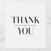 Moderne Typografie: Vielen Dank Weinetikett (Einzelnes Label)