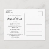 Moderne Typografie Virtual Brautparty Foto Postkarte (Rückseite)