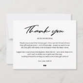 Moderne Typografie virtuelle Dusche Danke (Vorderseite)