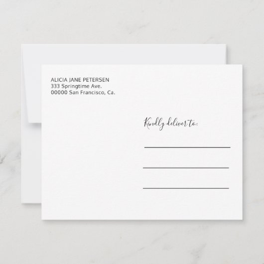 Moderne Typografie virtuelle Dusche Danke (Rückseite)