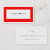 Moderne Typografie-Visitenkarten - Rot Visitenkarte (Vorne/Hinten)