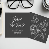 Moderne Typografie - Weichschwarz Save The Date
