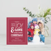 Moderne Typografie Weihnachtskarte Feiertagskarte (Stehend Vorderseite)