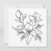 Moderne Typografie - weiße Hochzeitsankündigung Save The Date (Rückseite)