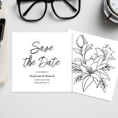 Moderne Typografie - weiße Hochzeitsankündigung Save The Date