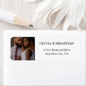 Moderne Typografie Weißes Foto Rücksendeadresse (Insitu)