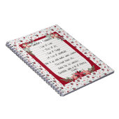 Moderne Typografie Whimsey Rezept Weihnachten Rot Notizblock (Rechte Seite)