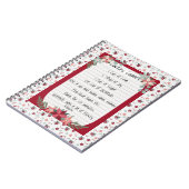 Moderne Typografie Whimsey Rezept Weihnachten Rot Notizblock (Linke Seite)