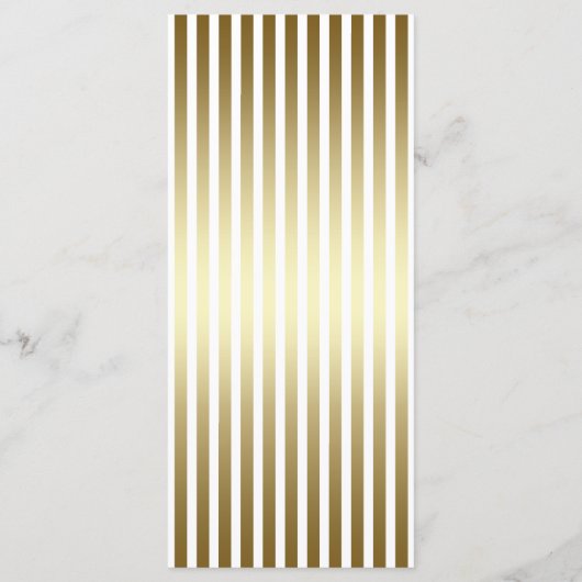 Moderne Typografie | White & Gold Hochzeitsprogram Programm (Rückseite)