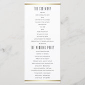 Moderne Typografie | White & Gold Hochzeitsprogram Programm (Vorderseite)