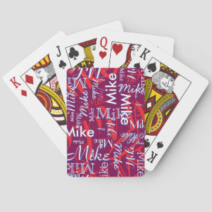 Moderne Typografie Wiederholungsname Oversized Spielkarten