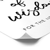 Moderne Typografie Worte der Weisheit Hochzeitszei Poster (Ecke)