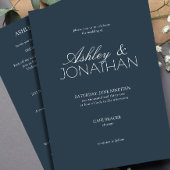 Moderne Typografie-zentrische All-in-One-Hochzeit Einladung