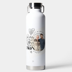 Moderne Typografie zum Geburtstag des Sohnes, Enke Trinkflasche