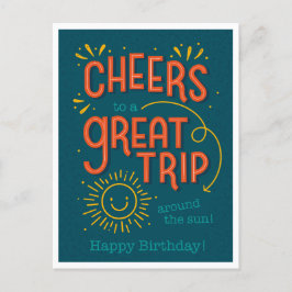 Moderne Typografie zum Geburtstag Postkarte