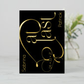 Moderne Typografie, ZUMINDEST Save the Date Folieneinladung (Stehend vorne)