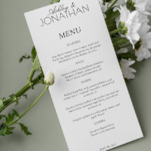 Moderne, typografisch zentrische Hochzeitsempfehlu