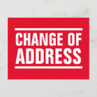Moderne typografische Änderung der Adresse bewegte