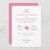 Moderne typografische Einladungen für Texas Weddin (Vorne/Hinten)