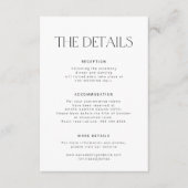 Moderne typografische Gästeschichten Begleitkarte (Vorderseite)