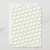Moderne typografische gelbe Hochzeitsessen Probe Einladung (Rückseite)