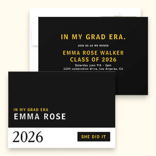 Moderne typografische Grad-Era Party-Einladung Einladung