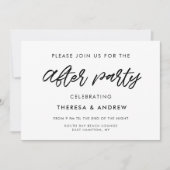 Moderne typografische Hochzeit nach dem Party Einladung (Vorderseite)