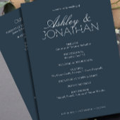 Moderne typografische Hochzeit Programm